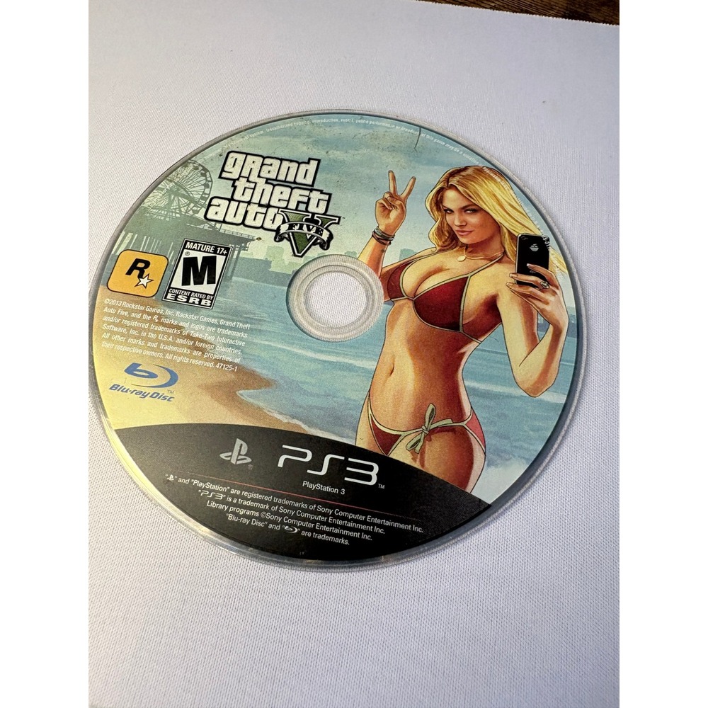 Grand‎ Theft Auto V GTA 5 Sony PS3 Blu-ray Rockstar Games DISK ONLY - UNTESTED